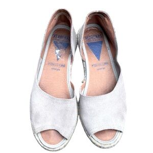 Verbena Women's Light Grey/ Cream Slip-On Espadrille Shoes MADE IN SPAIN